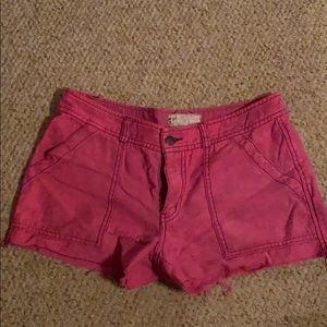 Free People 6 Pink Denim Jean Shorts